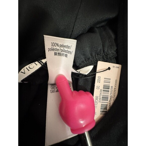 Victoria's Secret Black Satin Sleeveless Romper LARGE - Picture 7 of 10